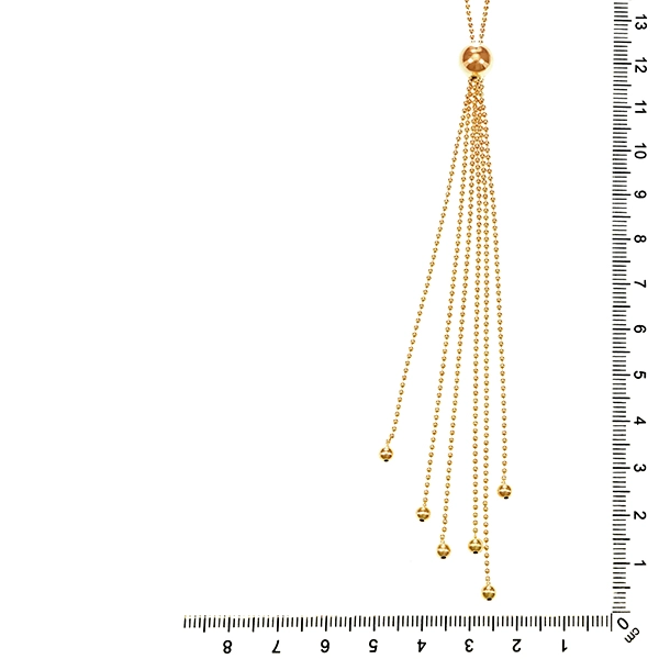 Kette, 8K, Gelbgold, Y-Kette, L 71,0cm, Kugel