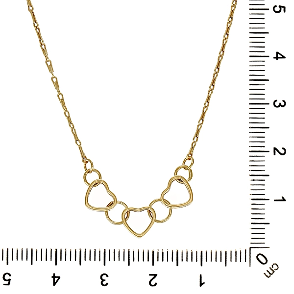 Collier, 14K, Gelbgold, Herz