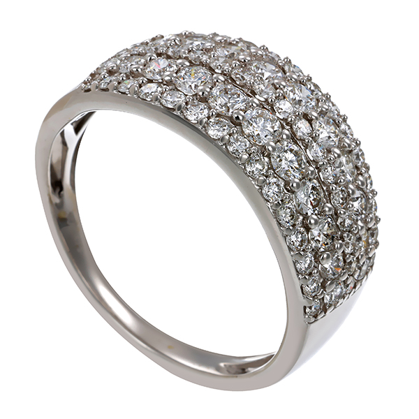 Diamantring, 9K, Weißgold, Brillanten 2,00 ct