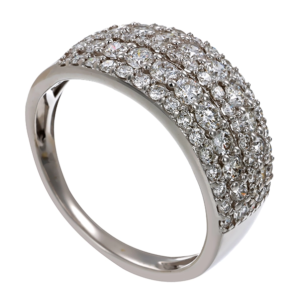 Diamantring, 9K, Weißgold, Brillanten 2,00 ct