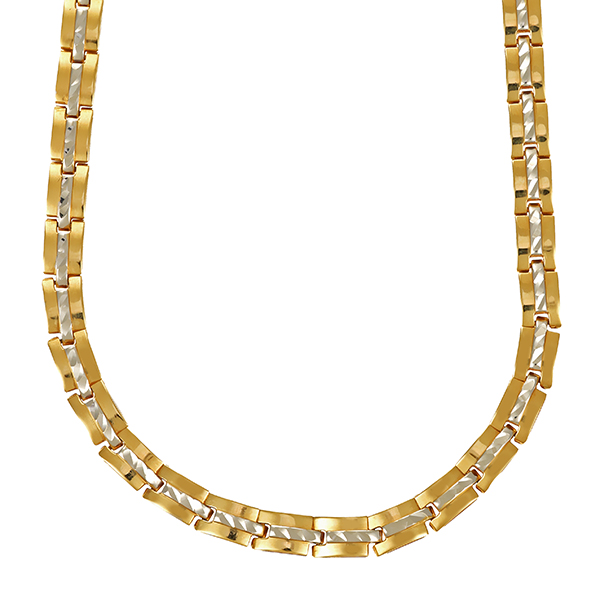 Collier, 14K, Gelb-/Weißgold