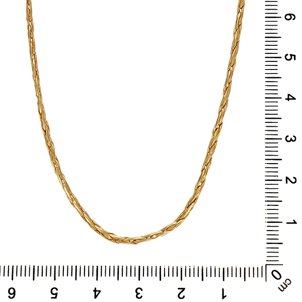 Collierkette, 18K, Gelbgold, Zopf-