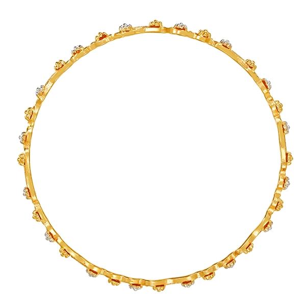 Armreif, 21K, Gelb-/Weißgold