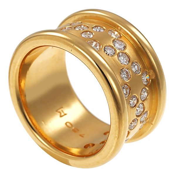 Diamantring, 18K, Gelbgold, Brillant