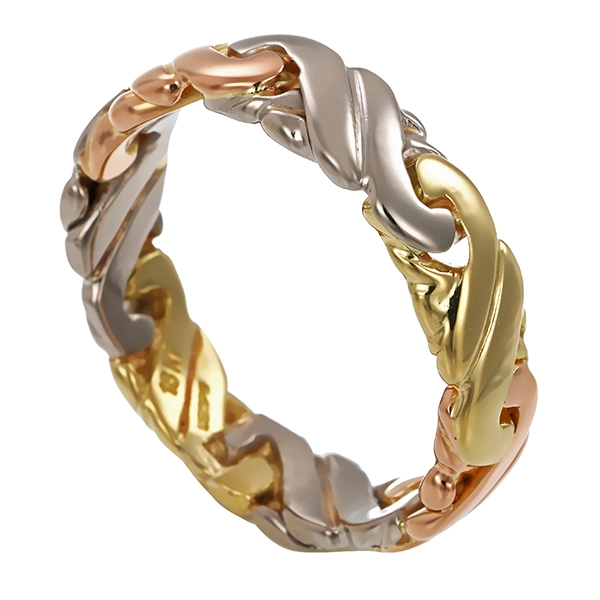 Ring, 18K, Rot-/Gelb-/Weißgold