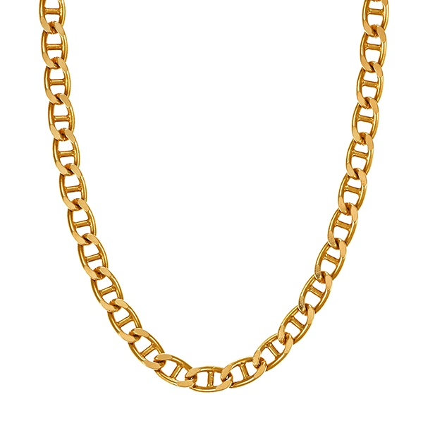 Collierkette, 18K, Gelbgold, Stegpanzer-
