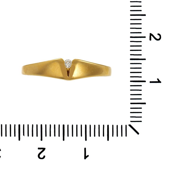 Diamantring, 14K, Gelbgold, Brillant