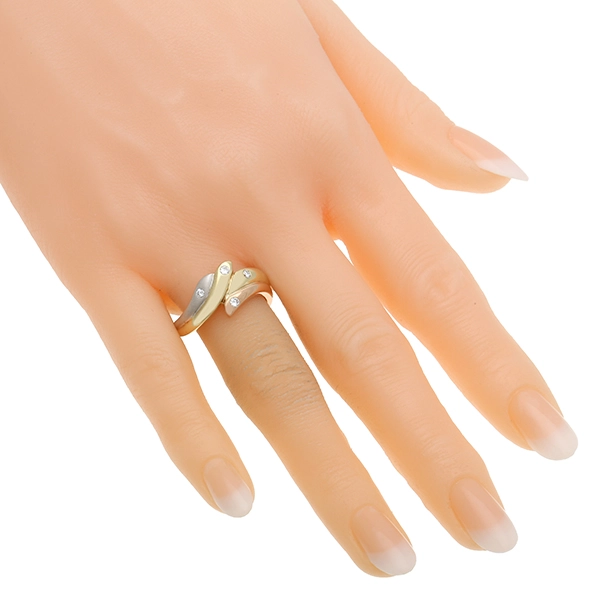 Diamantring, 14K, Rot-/Gelb-/Weißgold, Brillanten 0,14 ct