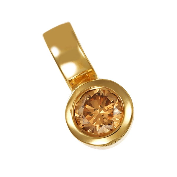 Anhänger, 14K, Gelbgold, Brillant 0,35 ct