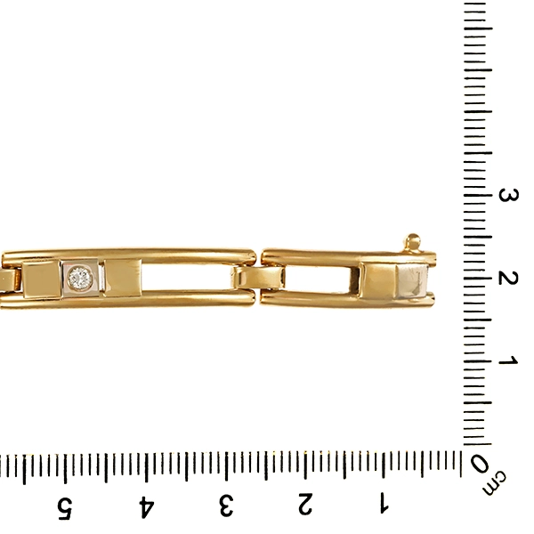 Armband, 14K, Gelbgold, Brillanten