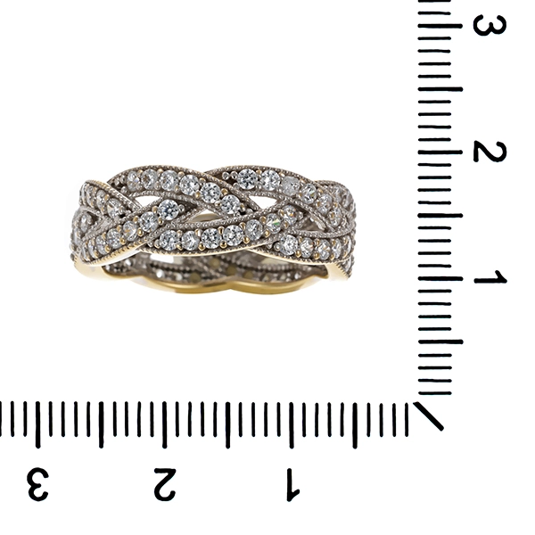Ring, 14K, Weißgold, Zirkonia