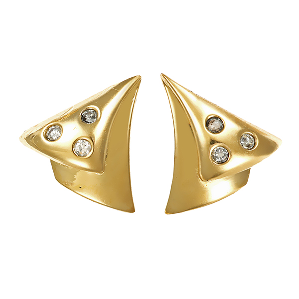Ohrstecker, 9K, Gelbgold, Zirkonia
