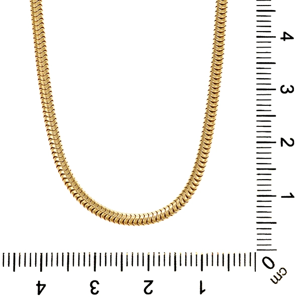 Kette, 14K, Gelbgold, Schlange-