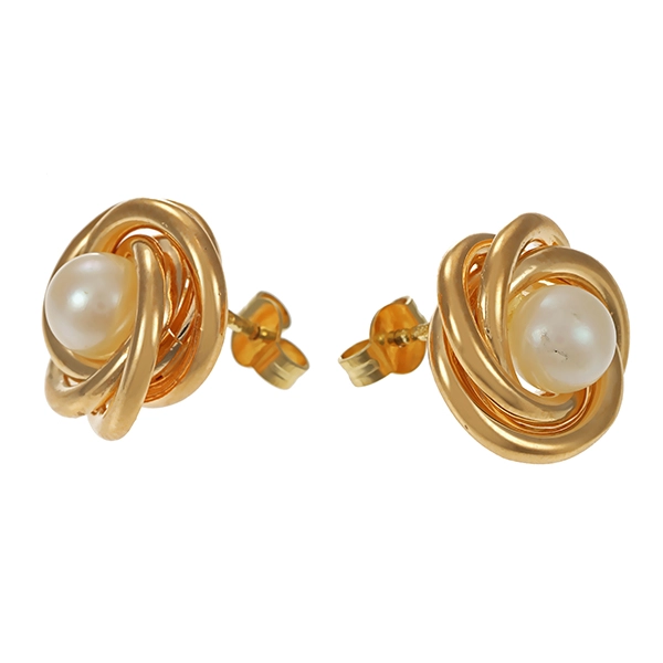 Ohrstecker, 14K, Gelbgold, Perle