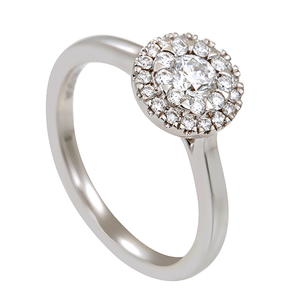 Diamantring, 18K, Weißgold, Brillanten 0,50 ct