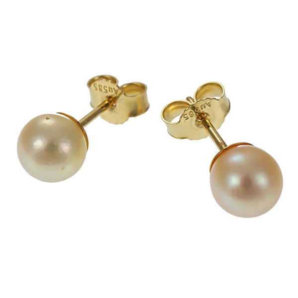 Ohrstecker, 14K, Gelbgold, Zuchtperlen