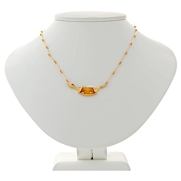 Collier, 14K, Gelbgold, Citrin