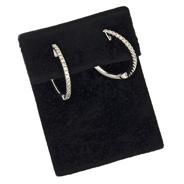 Creolen, 14K, Weißgold, Brillanten 0,25 ct