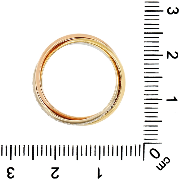 Damenring, 750, 18K, Gelbgold, Weißgold, Gelbgold