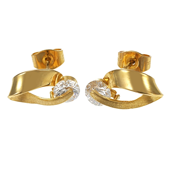 Ohrstecker, 8K, Gelbgold, Zirkonia