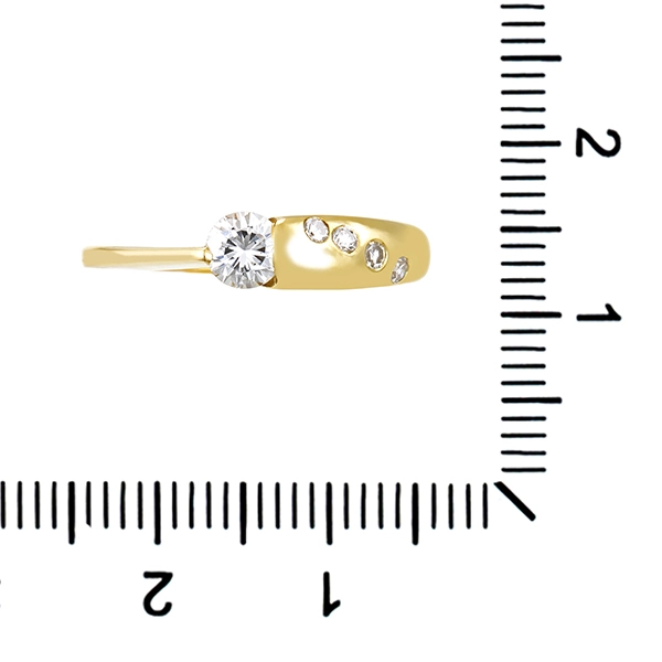 Diamantring, 14K, Gelbgold, Brillanten