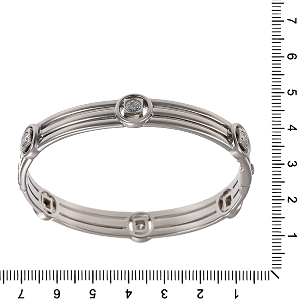 Armreif, 18K, Weißgold, 6 Brillanten z ca 1,5 ct