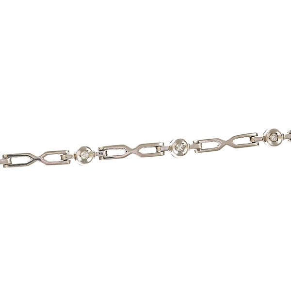Armband, 14K, Weißgold, Diamanten