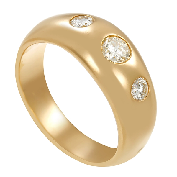 Diamantring, 14K, Gelbgold, Brillanten 0,54 ct