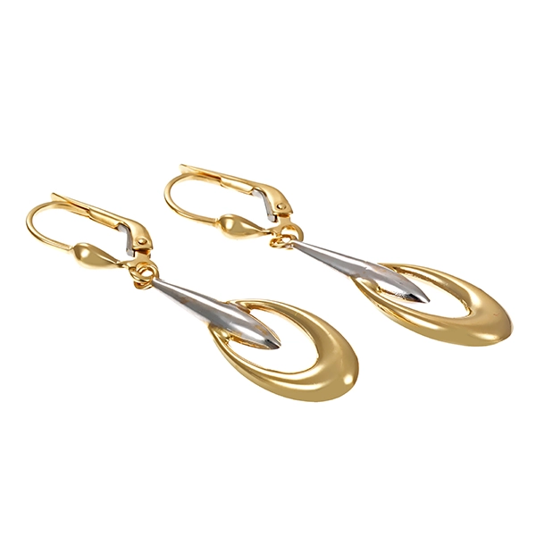Ohrhänger, 14K, Gelb-/Weißgold