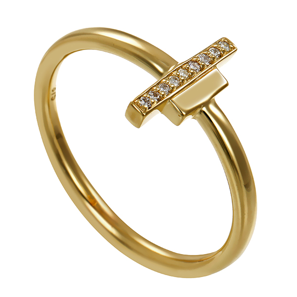 Diamantring, 9K, Gelbgold, Brillanten