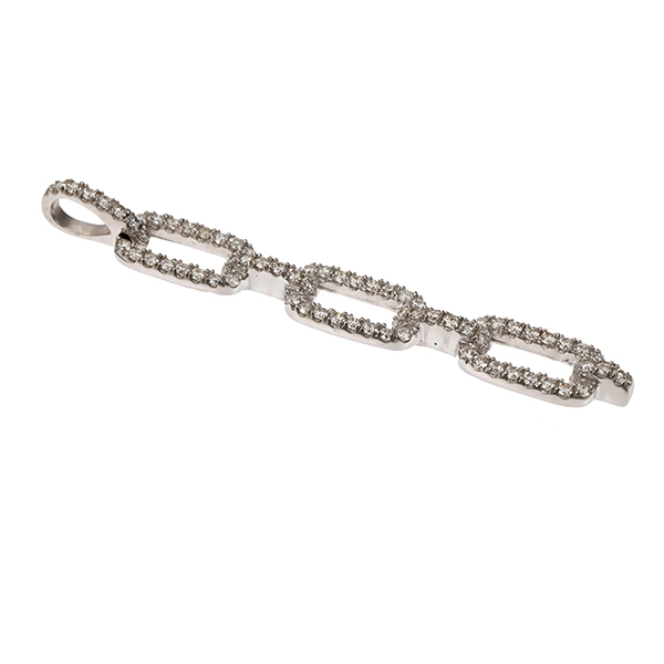 Anhänger, 14K, Weißgold, Brillant
