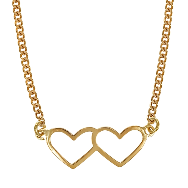 Collier, 8K, Gelbgold, Herzen