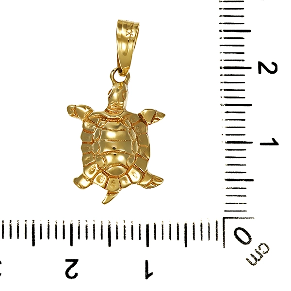 Anhänger, 14K, Gelbgold, Schildkröte
