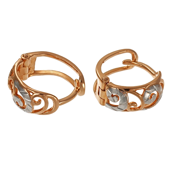Creolen, 14K, Weißgold, Rotgold