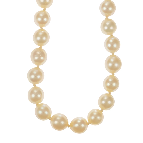 Perlenkette, 18K, Weißgold, Perlen