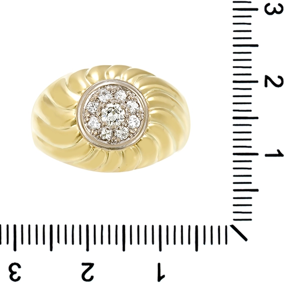 Diamantring, 14K, Gelb-/Weißgold, Brillanten 0,35 ct