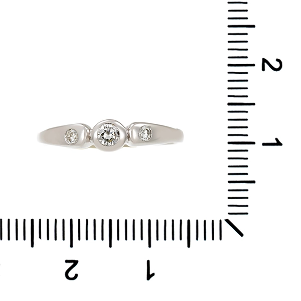 Diamantring, 14K, Weißgold, Brillanten 0,15 ct