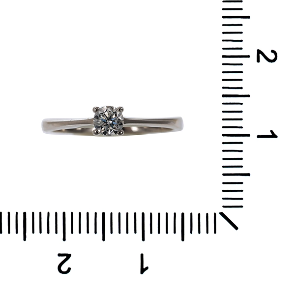Diamantring, 14K, Weißgold, Brillant 0,17 ct