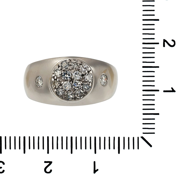 Diamantring, 14K, Weißgold, Diamanten, Brillanten
