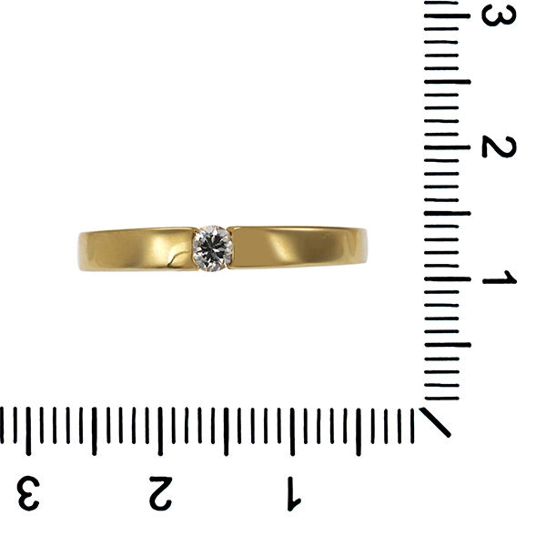 Diamantring, 14K, Gelbgold, Brillant
