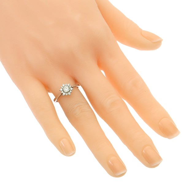 Diamantring, 18K, Weißgold, Brillanten 0,49 ct