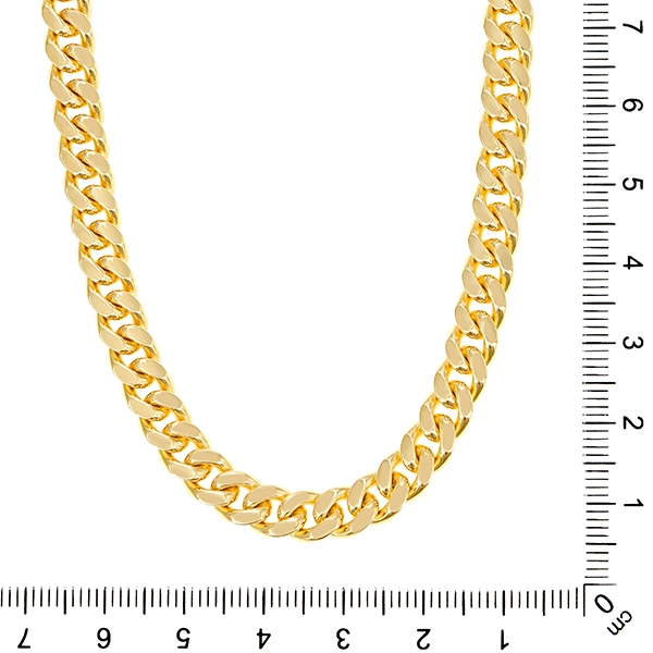 Kette, 14K, Gelbgold, Panzer, Diamanten