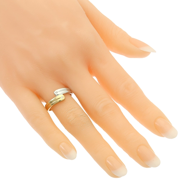 Diamantring, 14K, Gelb-/Weißgold, Brillanten