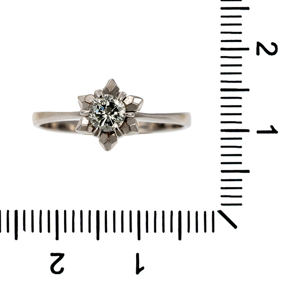 Diamantring, 14K, Weißgold, Brillant 0,25 ct