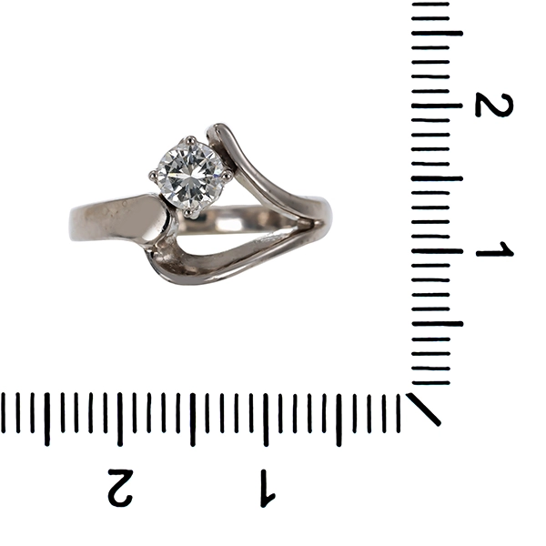 Diamantring, 14K, Weißgold, Brillant 0,30 ct
