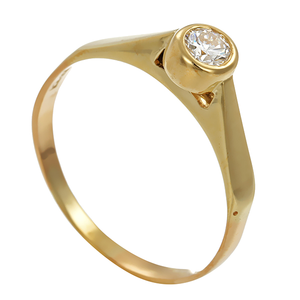 Diamantring, 14K, Gelbgold, Brillant