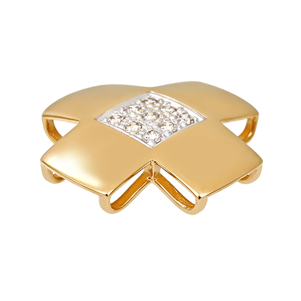 Anhänger, 14K, Gelbgold, Brillanten