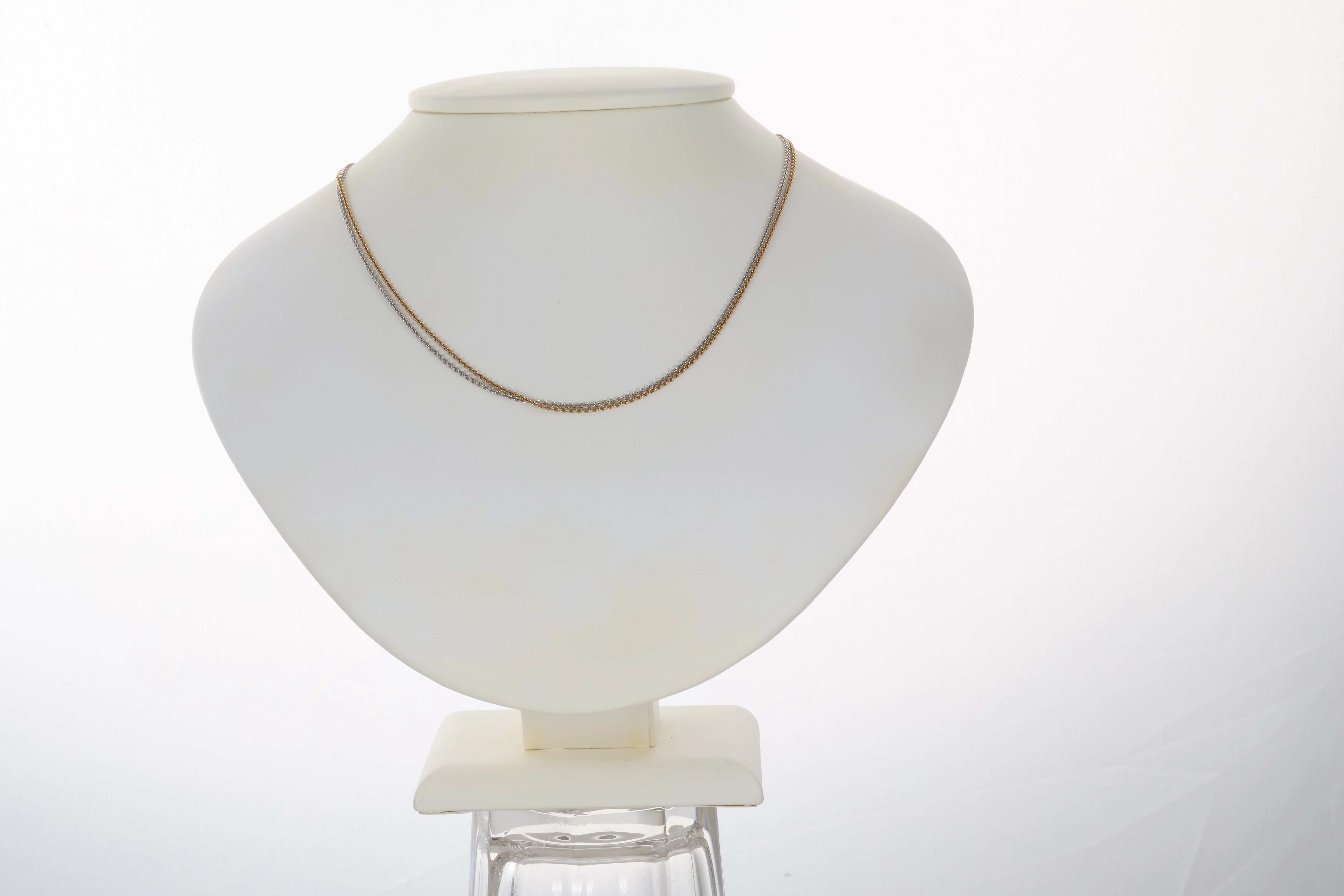 Collierkette, 14K, Gelbgold, Weißgold