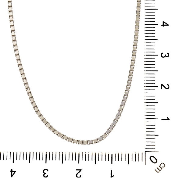 Kette, 14K, Weißgold, Venezianer-
