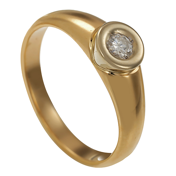 Ring, 14K, Gelbgiold, Brillant